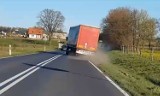Rajd pijanego kierowcy ciężarówki na trasie Grudziądz - Iława. Zobacz nagranie