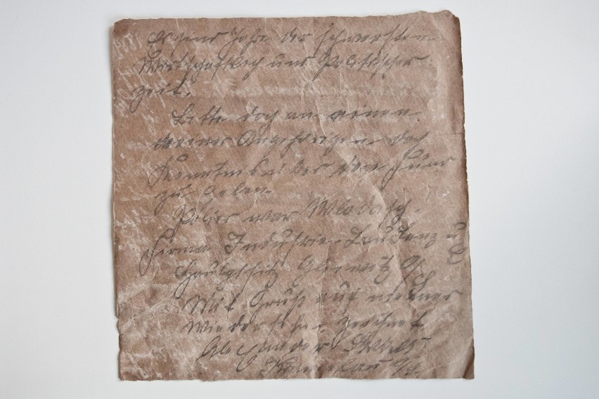 List Alexandra Szczesa, który został schowany do butelki w...