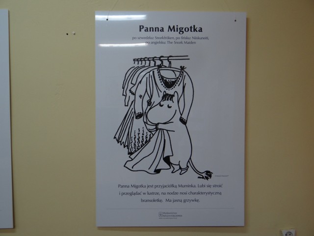 Wystawa „Muminki” w Miejskiej Bibliotece Publicznej w Radomsku.