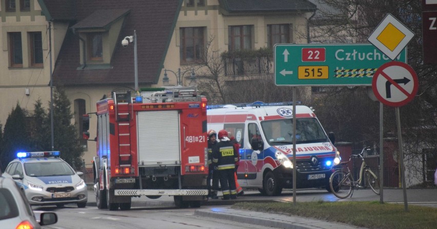 Malbork. Potrącenie rowerzystki na przejściu dla pieszych. 42-latka trafiła do szpitala