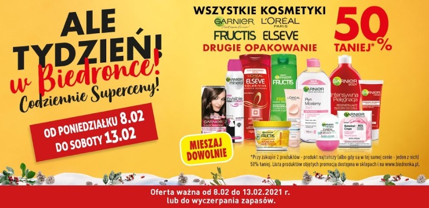 Biedronka

Wszystkie kosmetyki Garnier, L'Oreal, Fructis,...