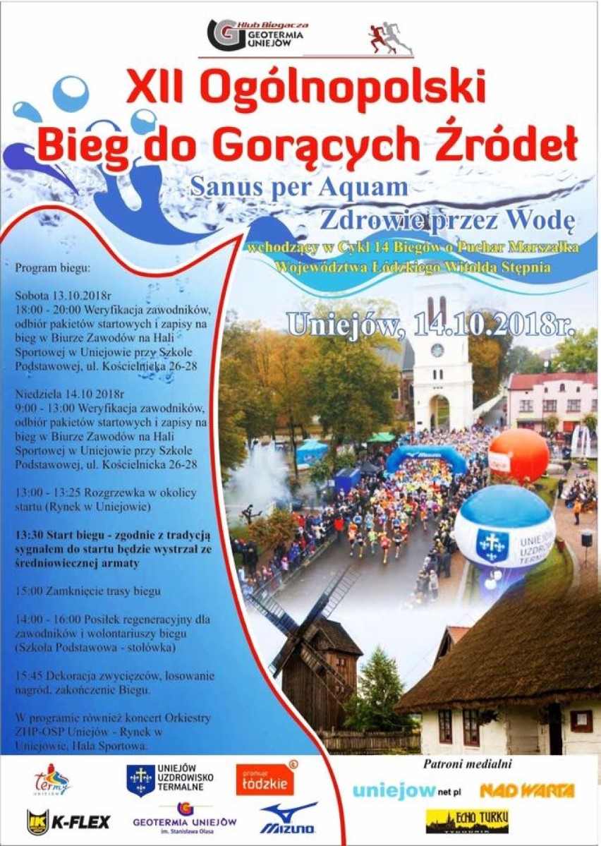 Bieg do Gorących Źródeł w Uniejowie już w niedzielę. Impreza biegowa zorganizowana zostanie w termalnym uzdrowisku już po raz 12