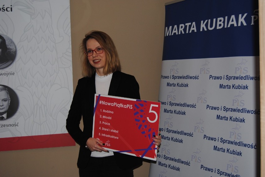 ...poseł Marta Kubiak na konferencji w sprawie tzw. piątki...