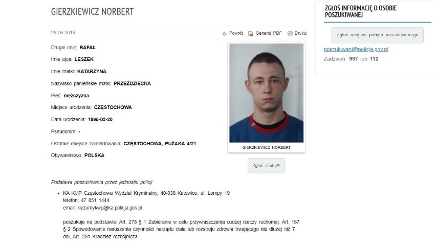 Prezentujemy osoby poszukiwane przez policję w woj. śląskim...