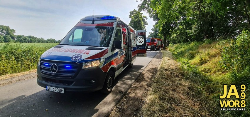 Koszmarny wypadek na drodze Jawor-Myślibórz. Lądował...