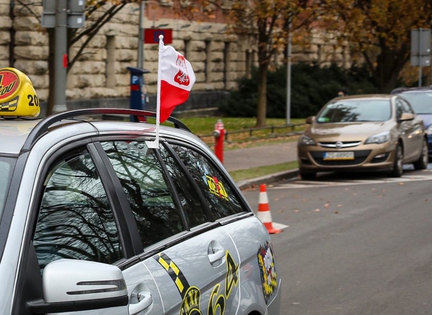 Protest taksówkarzy w Szczecinie - 17.11.2020