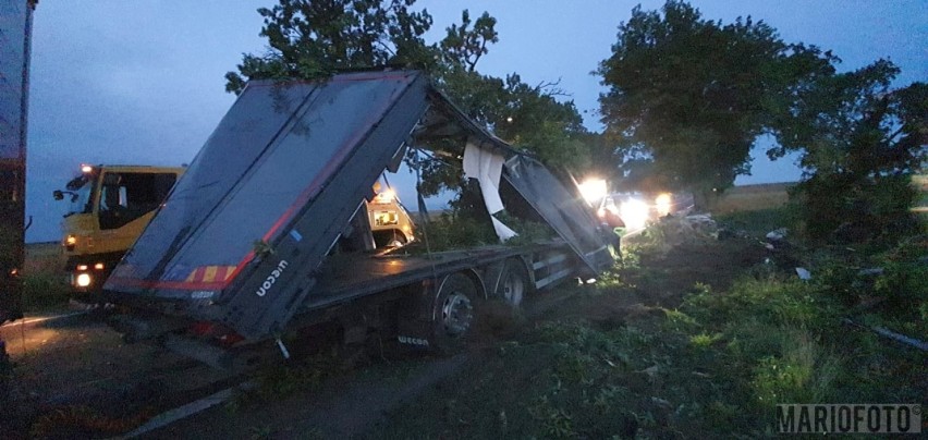 Wypadek na krajowej 46 w Sidzinie.