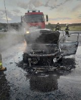 Gmina Debrzno. Na stacji paliw... spalił się samochód