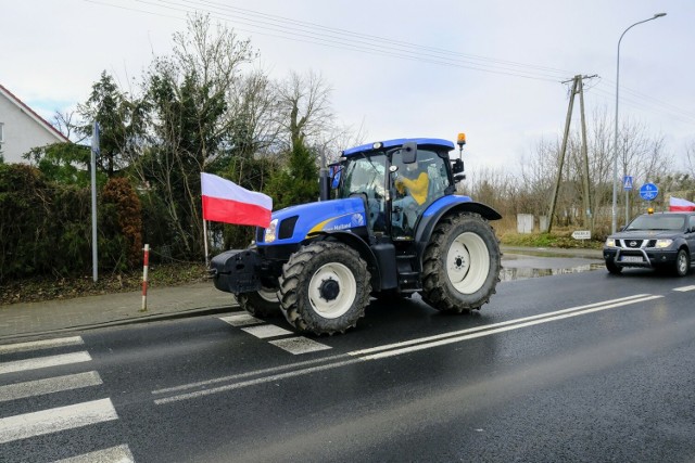 Protest rolników w Cerekwicy koło Poznania