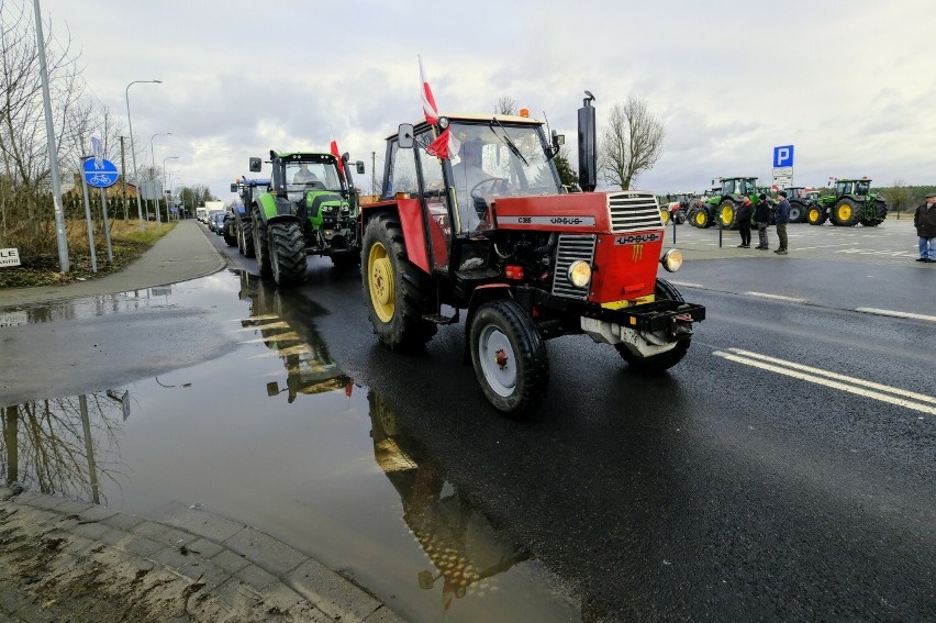 Protest rolników w Cerekwicy koło Poznania