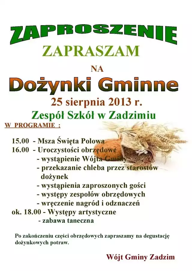 Dożynki w Zadzimiu