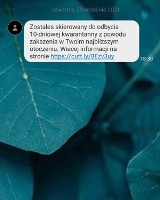 Uwaga na fałszywe wiadomości sms o rzekomym skierowaniu na kwarantannę