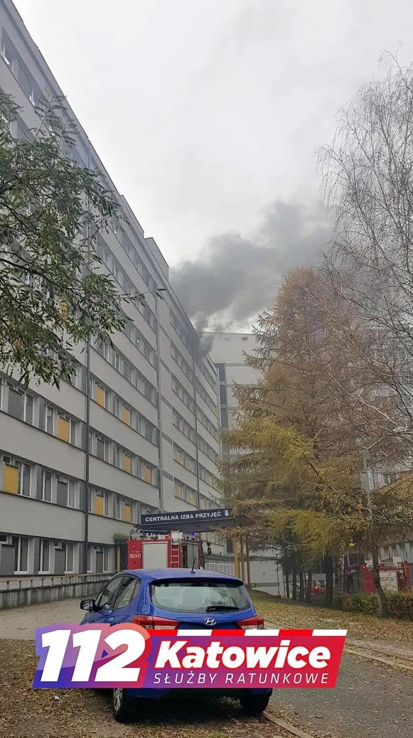 Pożar w Uniwersyteckim Centrum Klinicznym w Katowicach. Wybuchł na siódmym piętrze, pracownicy oraz pacjenci zostali ewakuowani