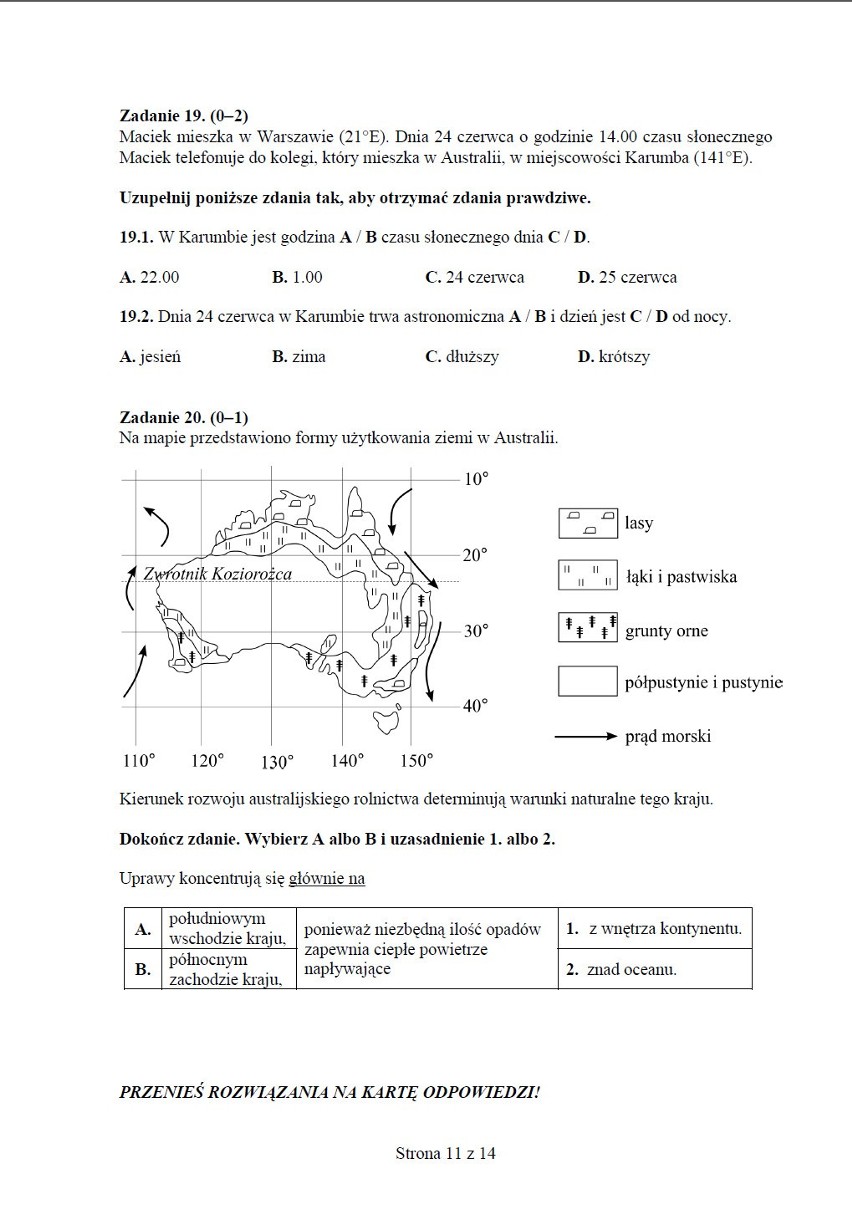 Egzamin gimnazjalny 2013. Test z matematyki i przyrody [ARKUSZE, PYTANIA, ODPOWIEDZI]