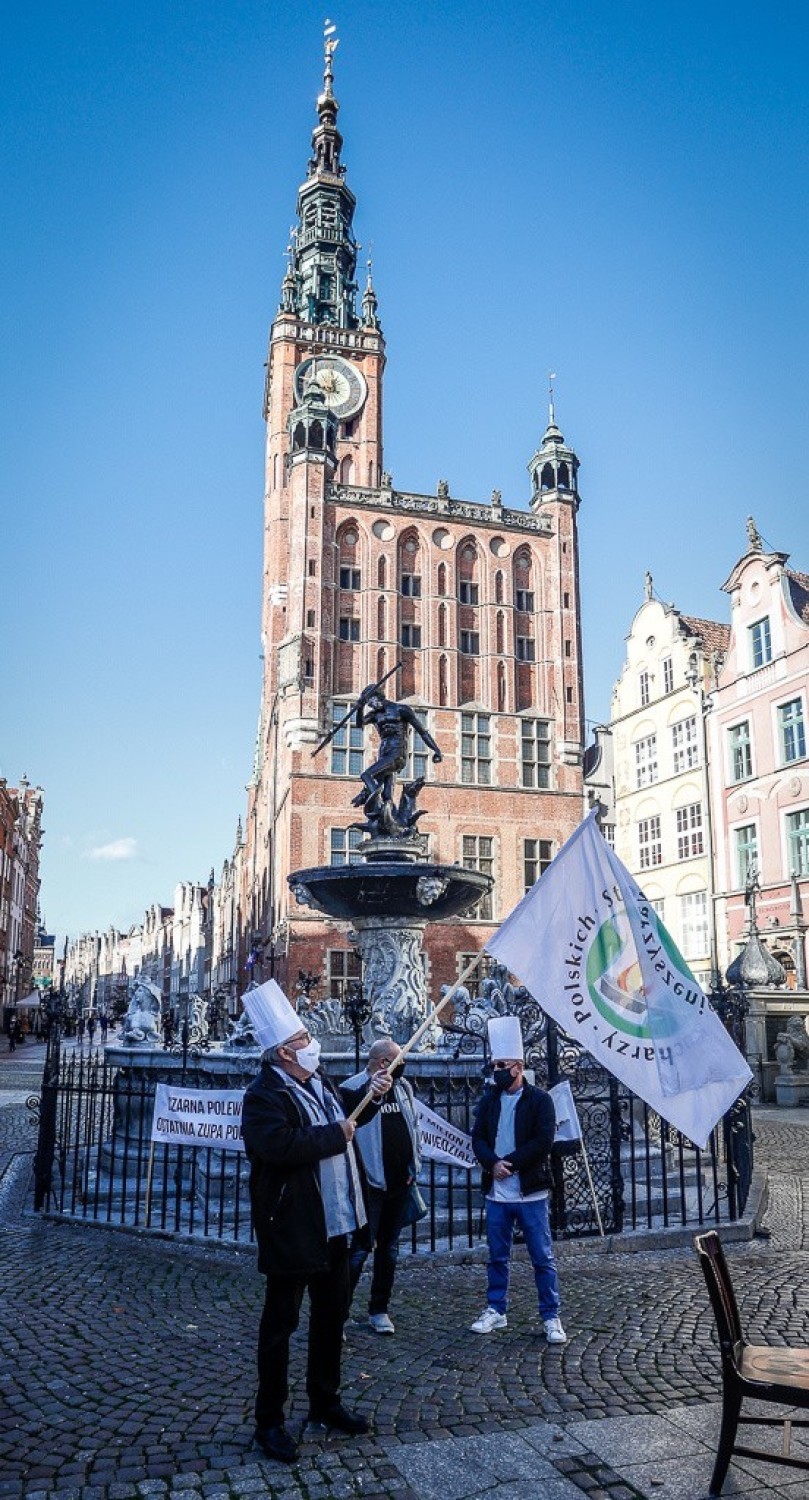 Protest branży gastronomicznej w Gdańsku 3.11.2020....