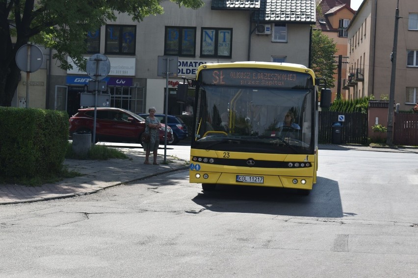 Autobus linii SŁ w Olkuszu (lipiec 2022)