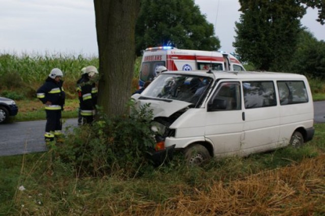 Ośmiu mężczyzn trafiło do szpitala po tym jak, bus, którym ...