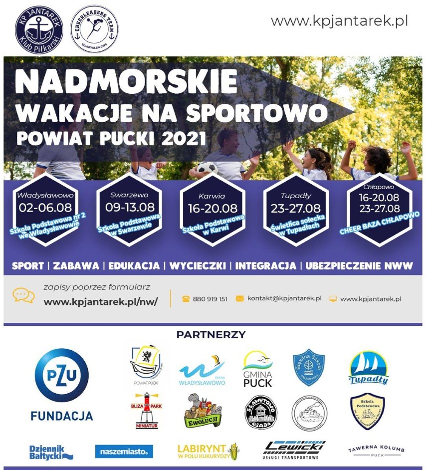 Nadmorskie Wakacje na Sportowo Powiat Pucki 2021 z KP Jantarek: ruszyły zapisy! Sprawdź turnusy i ich terminy