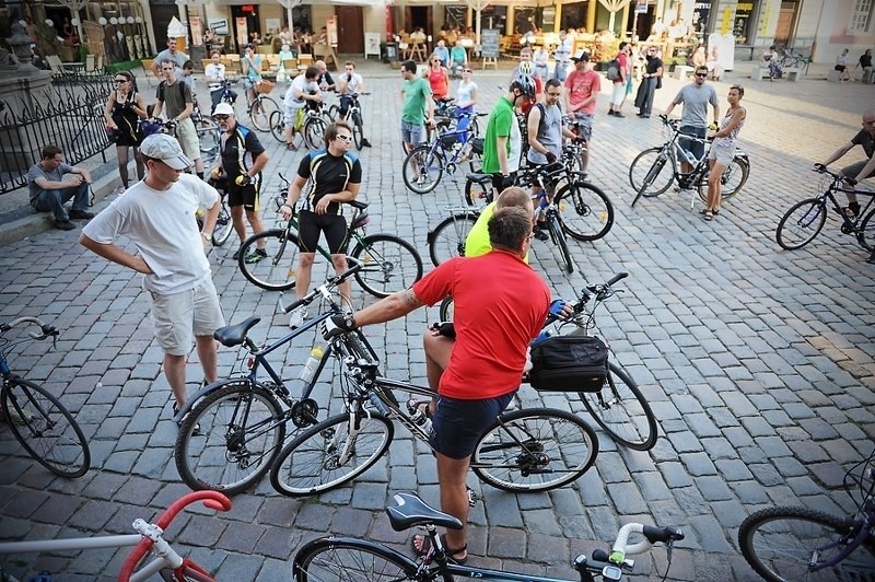 Rowerowa Masa Krytyczna w Poznaniu.