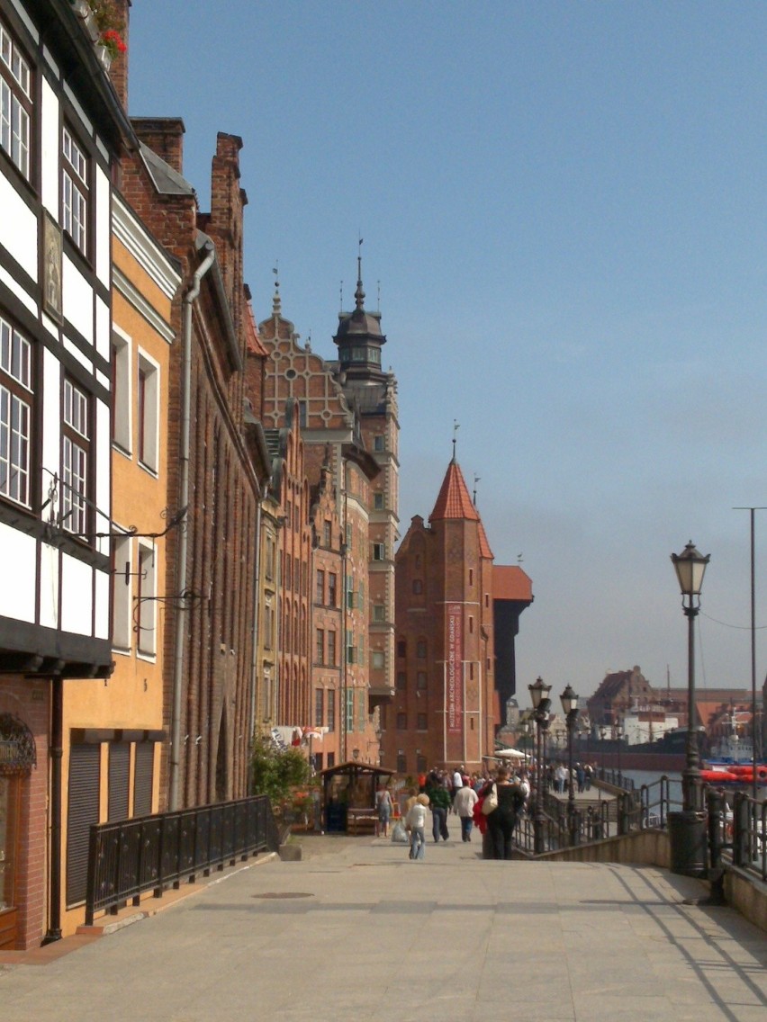 Gdańsk starówka, długie pobrzeże, nad Motławą