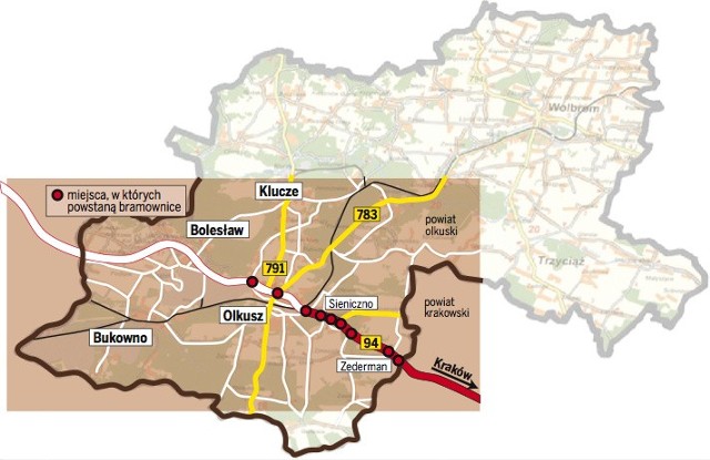 Bramki powstaną m.in. w Zedermanie, Sienicznie i Olkuszu. Opłaty obowiązują od 1 lipca