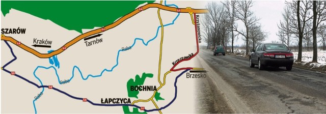 Bochnianie coraz częściej wybierają zjazd z A4 w Szarowie, a nie w Bochni. Ulica Krzyżanowicka (na zdjęciu) jest bowiem w fatalnym stanie