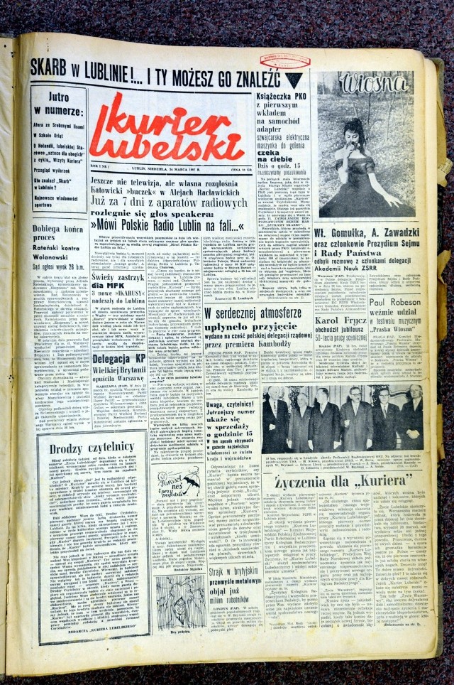 24 III 1957 r. - Ukazał się pierwszy numer Kuriera Lubelskiego