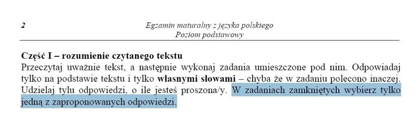 MATURA 2011: Błąd w teście z języka polskiego! [ZDJĘCIA]