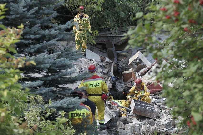 Wybuch gazu zniszczył altankę w Suchym Lesie