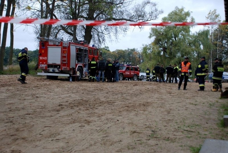 Akcja poszukiwania ciał w Jeziorze Kwileckim.