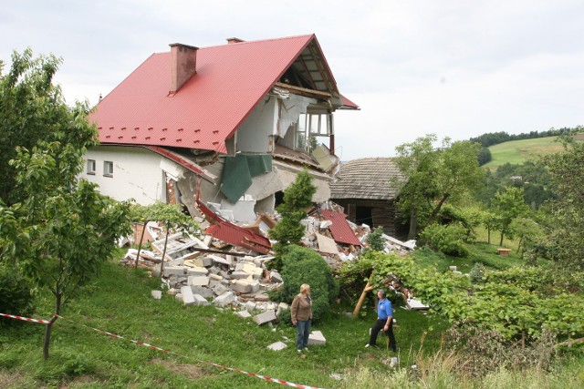 Od wiosny jedną z bardziej poszkodowanych wiosek jest Łyczanka w gminie Łososinie Dolnej