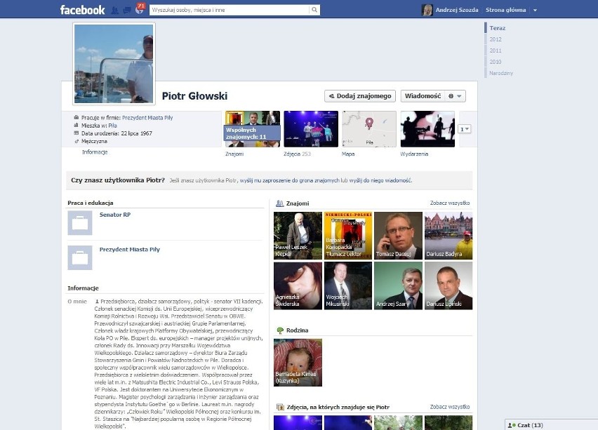 Poznań: Posłowie, radni i prezydenci miast na Facebooku