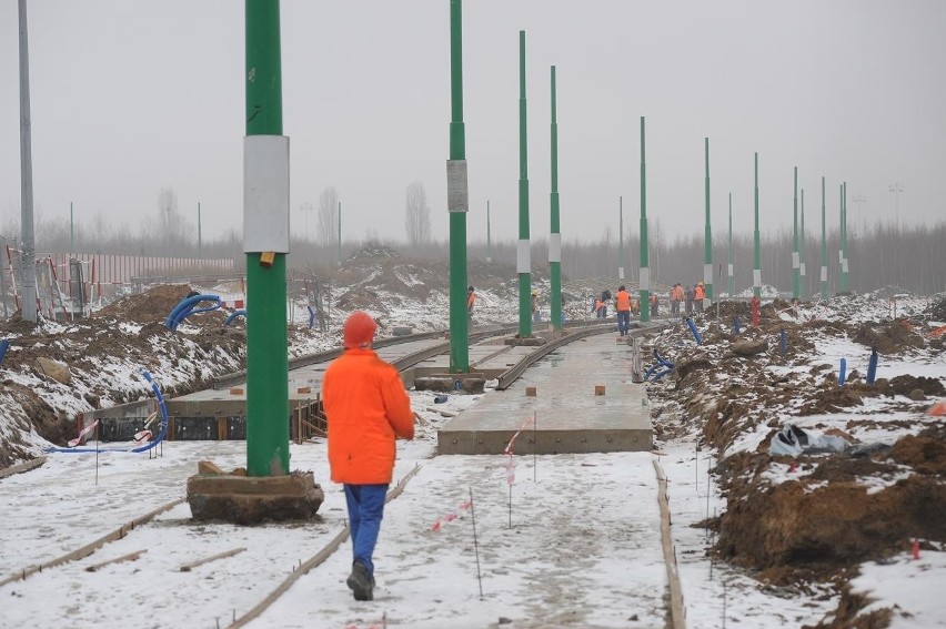 Trwa budowa trasy tramwajowej na Franowo
