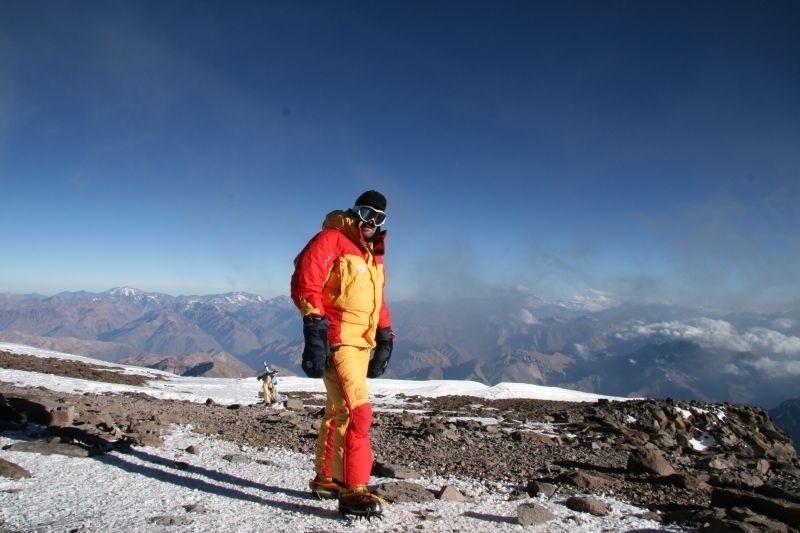 Stanąłem na szczycie Aconcagua 16 lutego o godzinie 19.01....