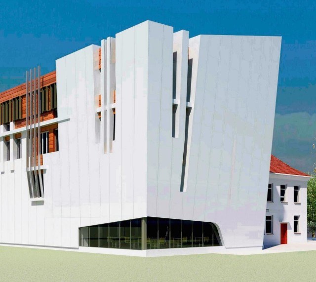 Tak będzie wyglądał budynek Szkoły Muzycznej w Gdyni po planowanej rozbudowie 