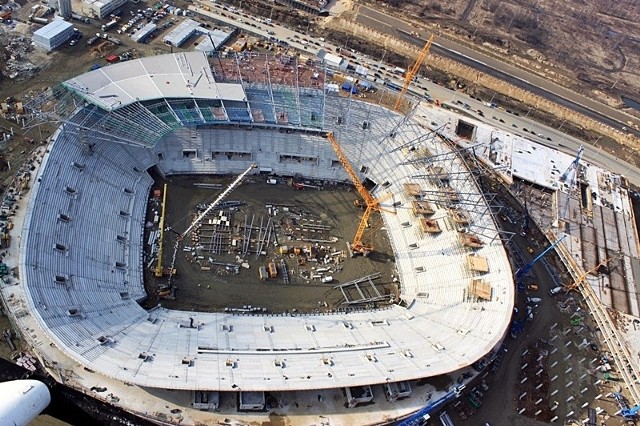 Budowa stadionu we Wrocławiu - stan na 9 lutego 2011 roku