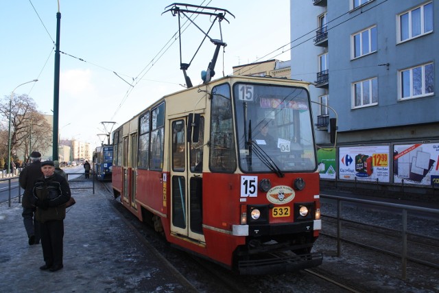 Tramwaje stoją w Sosnowcu