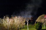 Pożar altany na Renesansowej. Dwie osoby ranne [ZDJĘCIA+FILM]