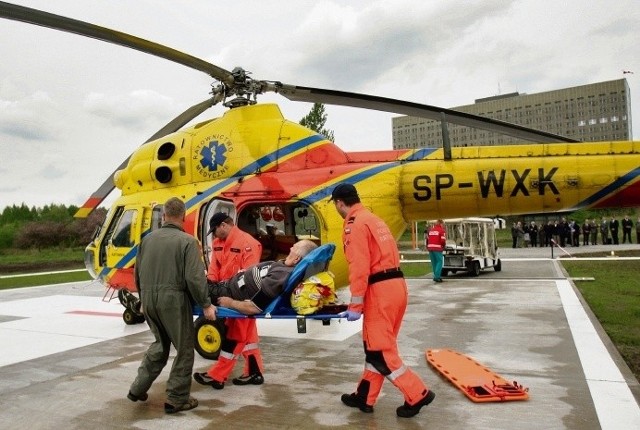 Lądowisko dla helikopterów przy szpitalu św. Barbary w Sosnowcu