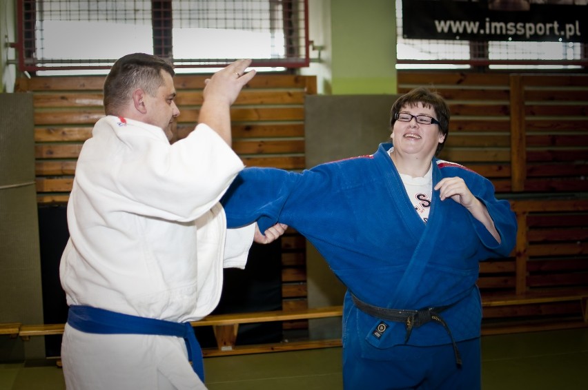 Rodzinna sprzeczka na tatami. Z mężem, Dariuszem Wendtem.