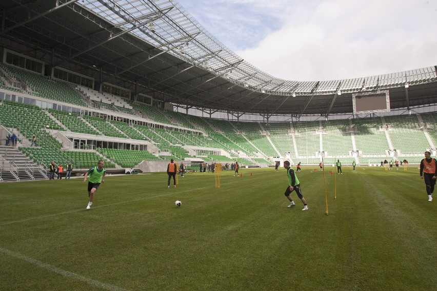 Piłka nożna: Śląsk trenował na Stadionie Miejskim (ZDJĘCIA, FILM)