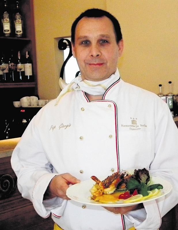 Paweł Jabłoński, szef kuchni restauracji  Italia w Hotelu Włoskim w Poznaniu