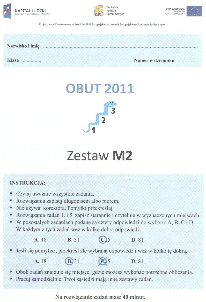 2 ARKUSZ Z MATEMATYKI