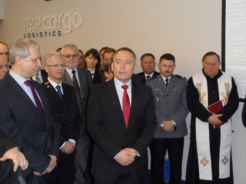 Zarząd PKP Cargo na czele z prezesem Markiem Zaleśnym na...