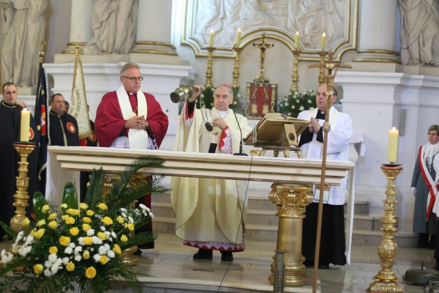 Prymas Polski abp Józef Kowalczyk podczas mszy w Wągrowcu