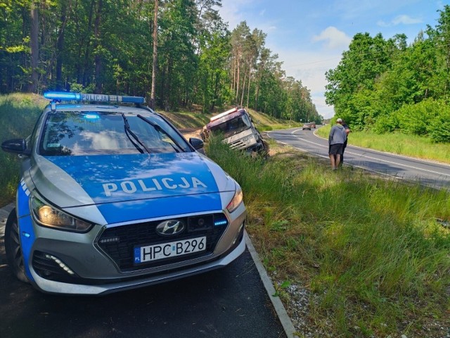 Na trasie Tuchola-Płazowo na DW 240 zderzyły się dwa samochody ciężarowe