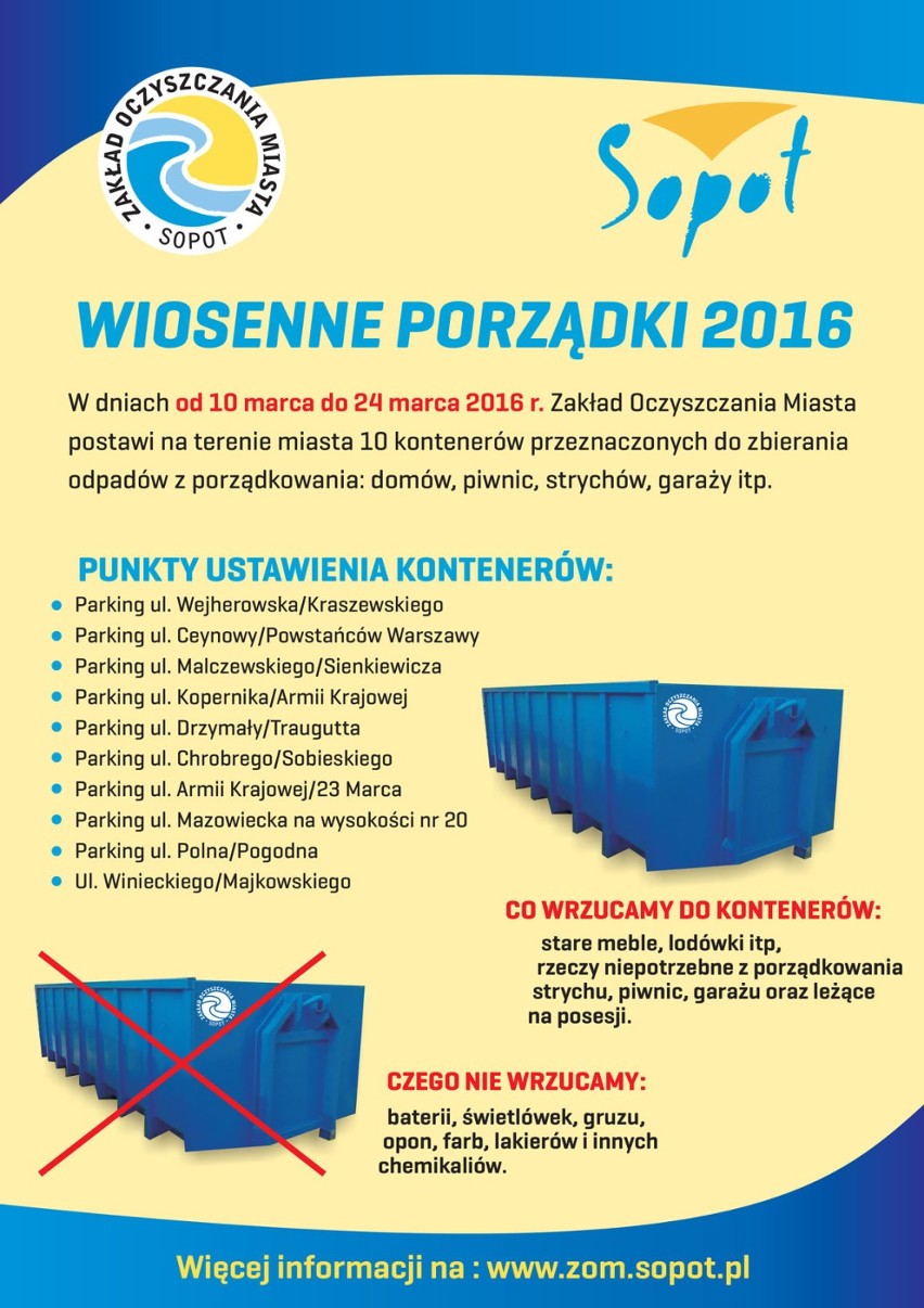 Wiosenne porządki w Sopocie. Można pozbyć się zalegających gratów z piwnic, strychów, garaży...