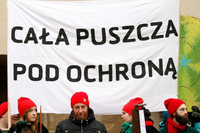 Kraków. Protestowali przeciwko wycince Puszczy Białowieskiej [ZDJĘCIA]