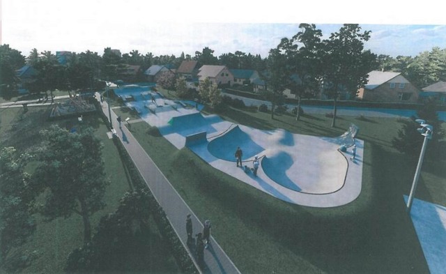 Wizualizacja nowego skateparku w Brzeszczach, którego budowa się rozpoczyna