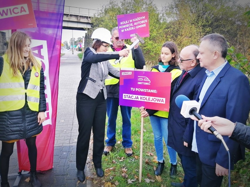 Kandydaci Lewicy proponują budowę... stacji kolejowej w Bełchatowie i podróż pociągiem do Łodzi 